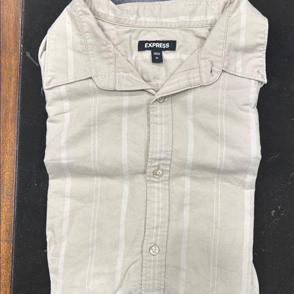 Express Men's Beige Shirt
